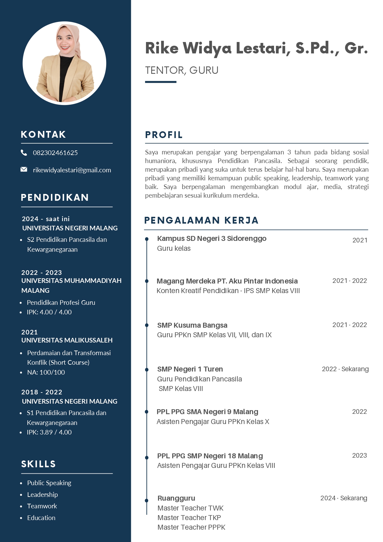 CV Rike Widya Lestari, S.Pd., Gr.