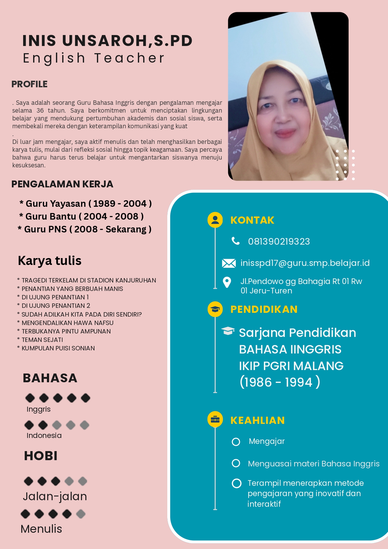 CV Inis Unsaroh, S.Pd.